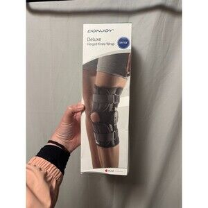 Donjoy Deluxe Hinged Knee Wrap Brace DRYTEX Adult XL Black 81-07588